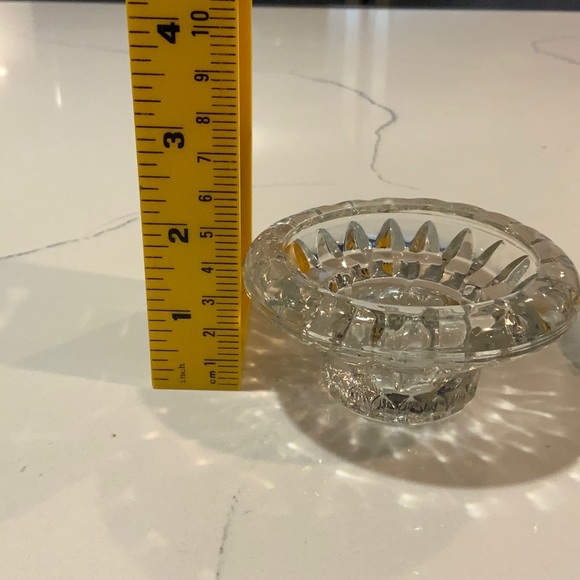 2 Glass Candle Holders. Made in Malaysia. Nice Weight. - Picture 2 of 7